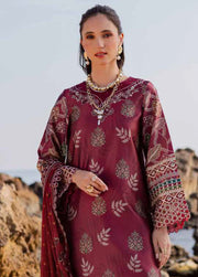 Nureh The Silk Unstitched Embroidered Luxury Silk 3Pc Suit S-26