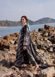 Nureh The Silk Unstitched Embroidered Luxury Silk 3Pc Suit S-28