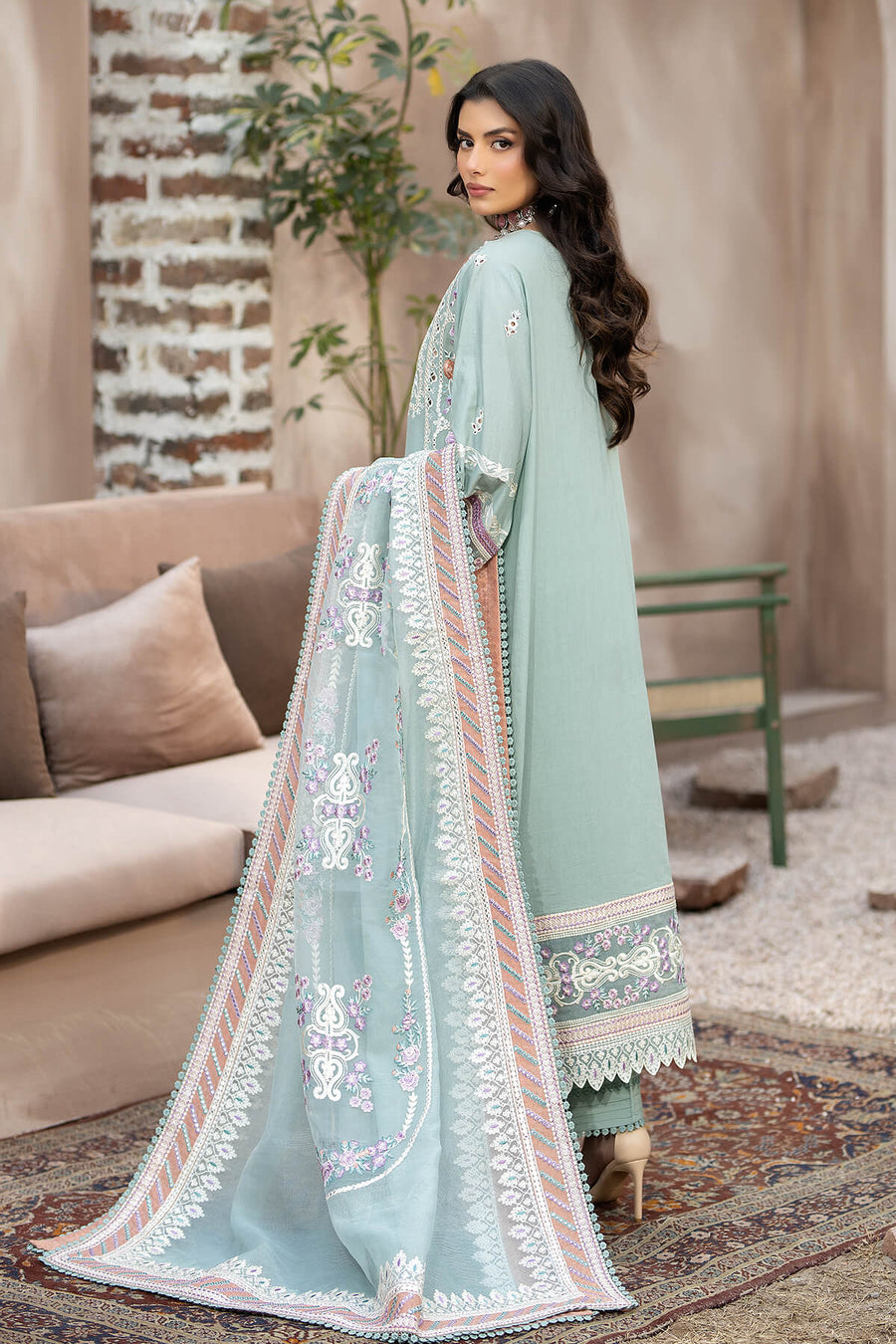 Gulposh by Serene Premium Embroidered Lawn Unstitched 3Pc Suit S.L 49 Mirha