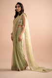 Imrozia Premium Embroidery Lumiere Luxury Net Stitched Saree S.S 03 Eden