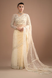 Imrozia Premium Embroidery Lumiere Luxury Net Stitched Saree S.S 06 Amelie