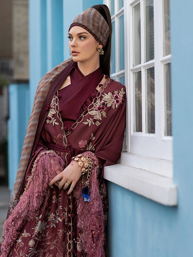 Sobia Nazir Embroidered Silk Unstitched 3 Piece Suit D-05