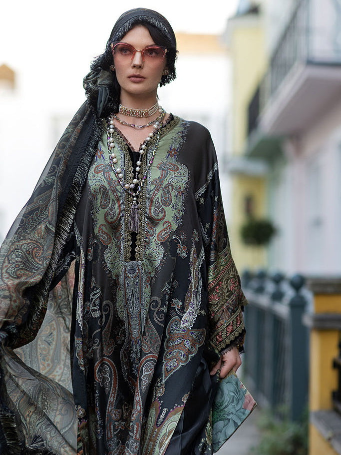 Sobia Nazir Embroidered Silk Unstitched 3 Piece Suit D-10