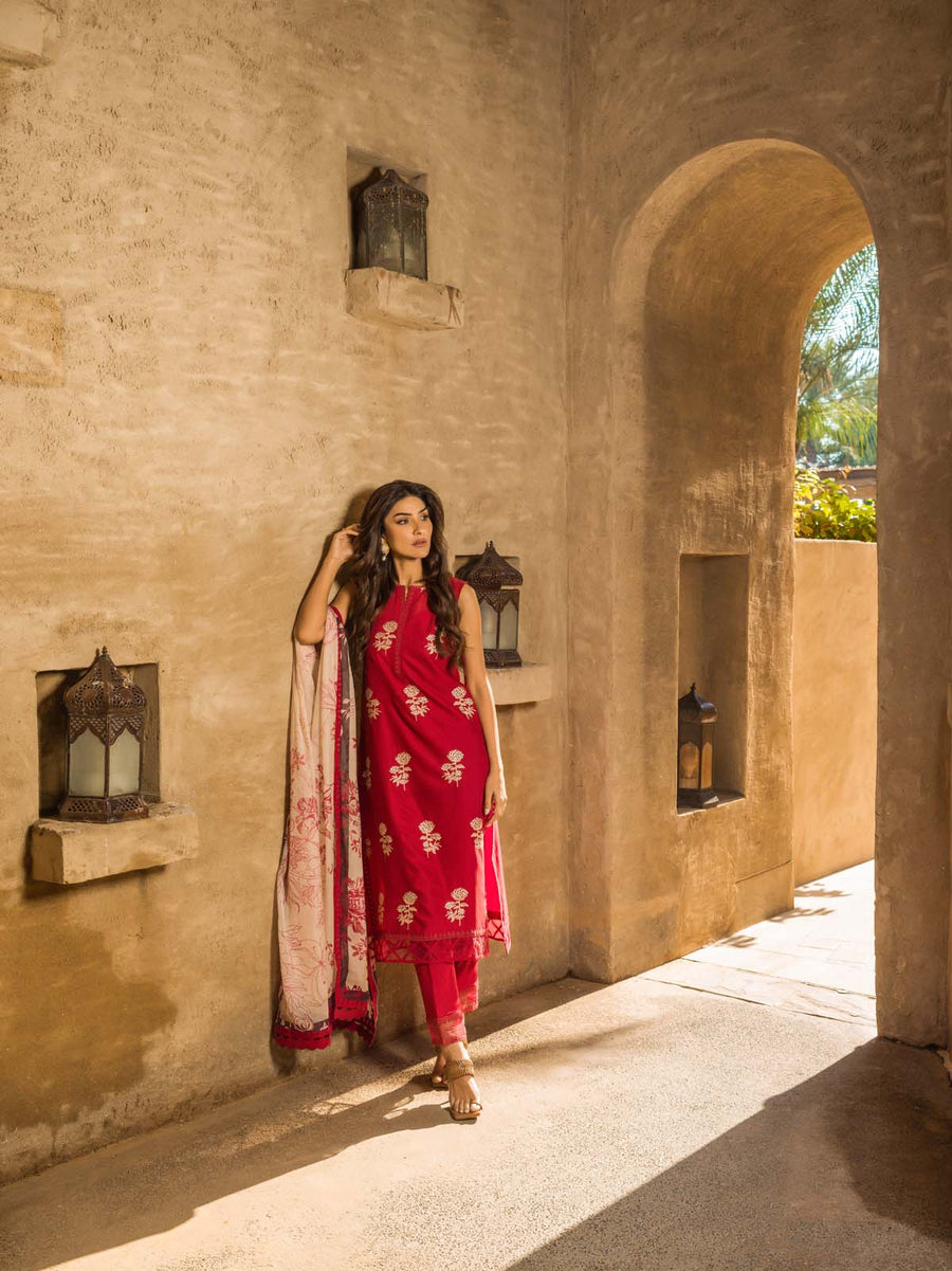 Mirage by Sahar Embroidered Luxury Lawn Unstitched 3Pc Suit S24-ES-L1-03