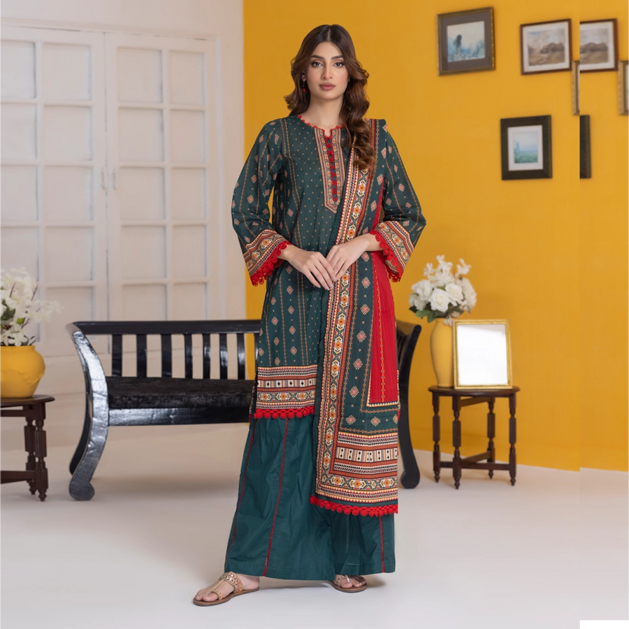 Regalia Salina Vol-25 Unstitched Digital Printed Lawn 3Pc Suit S25-03