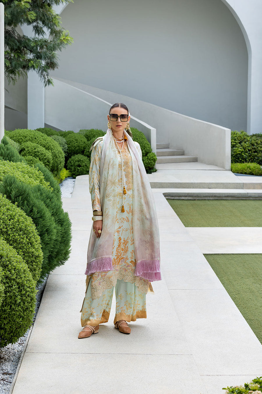Sobia Nazir Festive Embroidered Pure Silk Unstitched 3Pc Suit S26-08