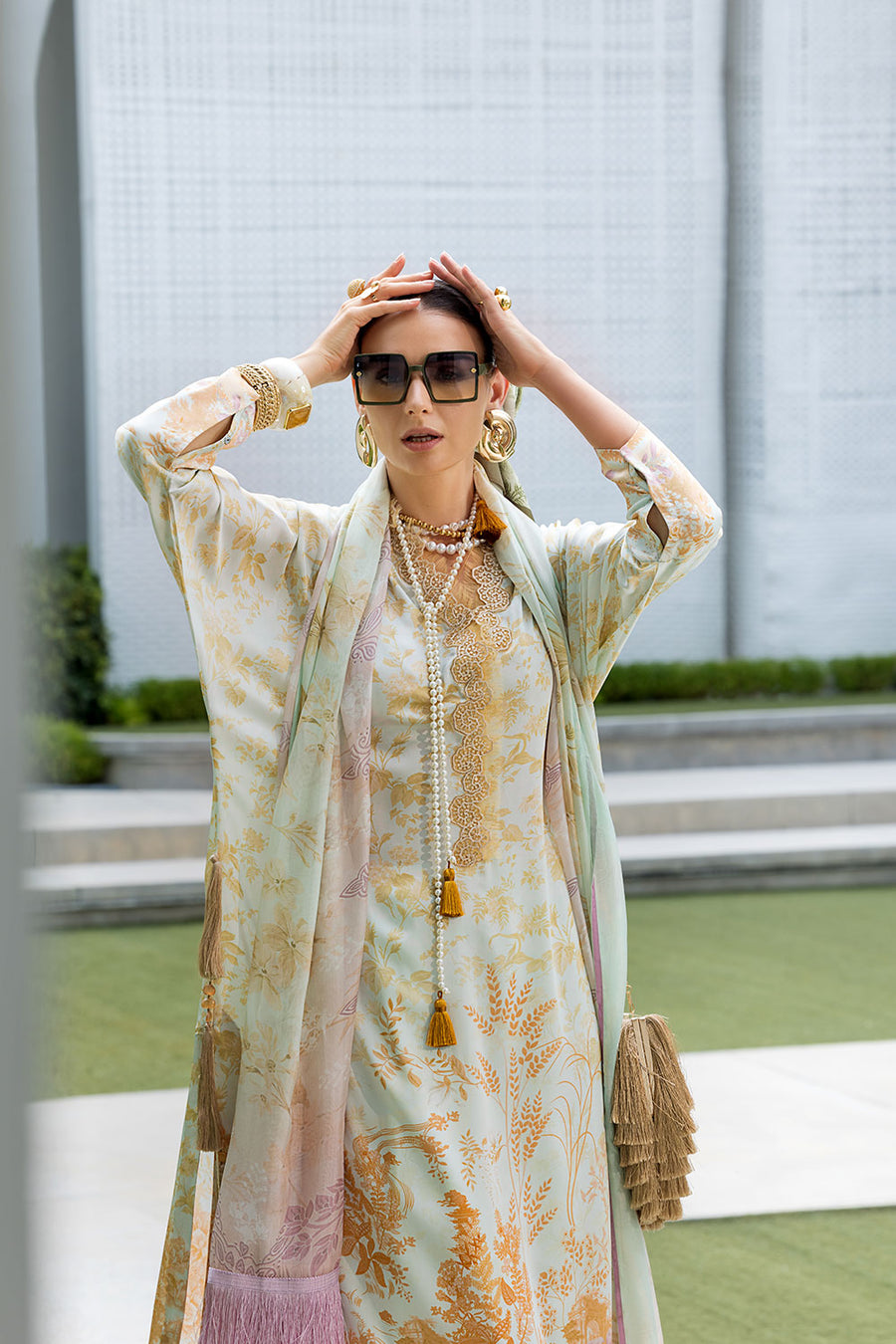 Sobia Nazir Festive Embroidered Pure Silk Unstitched 3Pc Suit S26-08