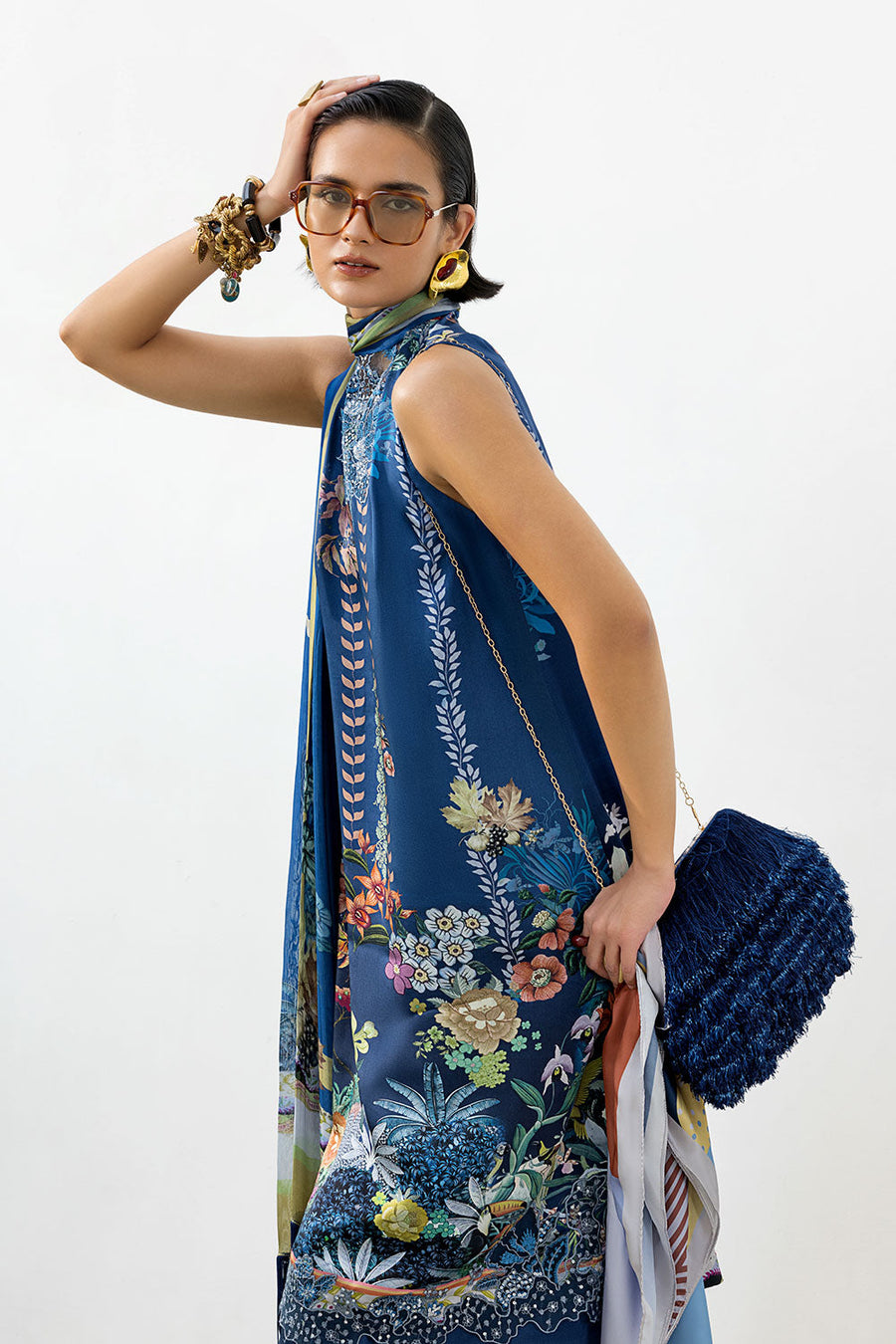 Sobia Nazir Festive Embroidered Pure Silk Unstitched 3Pc Suit S26-09