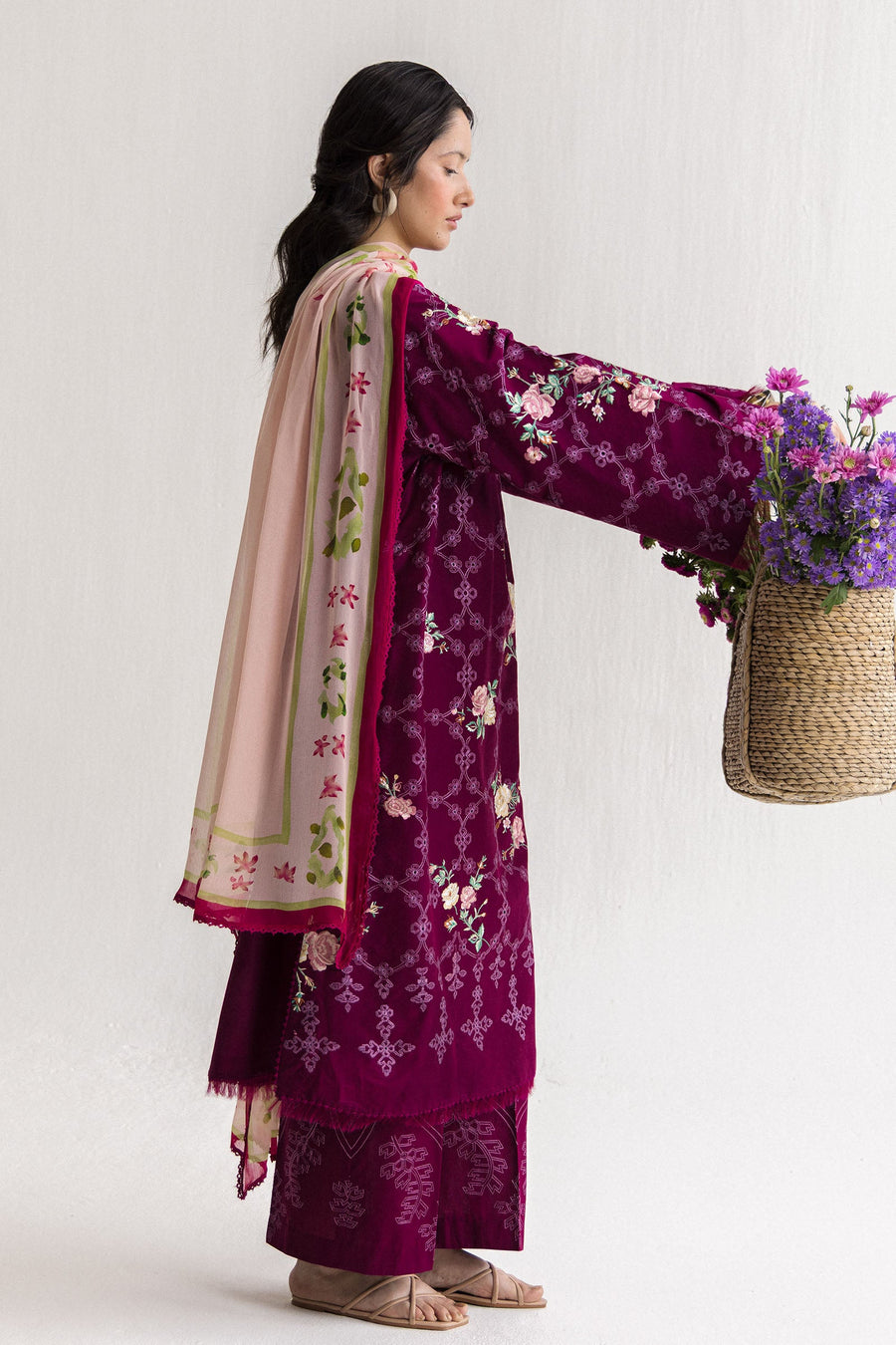 Coco by Zara Shahjahan Embroidered Lawn Unstitched 3Pc Suit D-01A Airi
