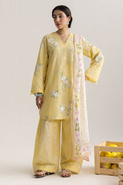 Coco by Zara Shahjahan Embroidered Lawn Unstitched 3Pc Suit D-01B Airi