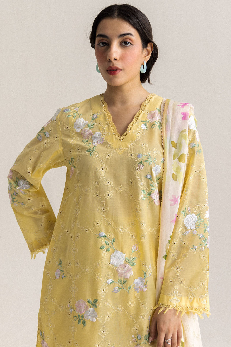 Coco by Zara Shahjahan Embroidered Lawn Unstitched 3Pc Suit D-01B Airi