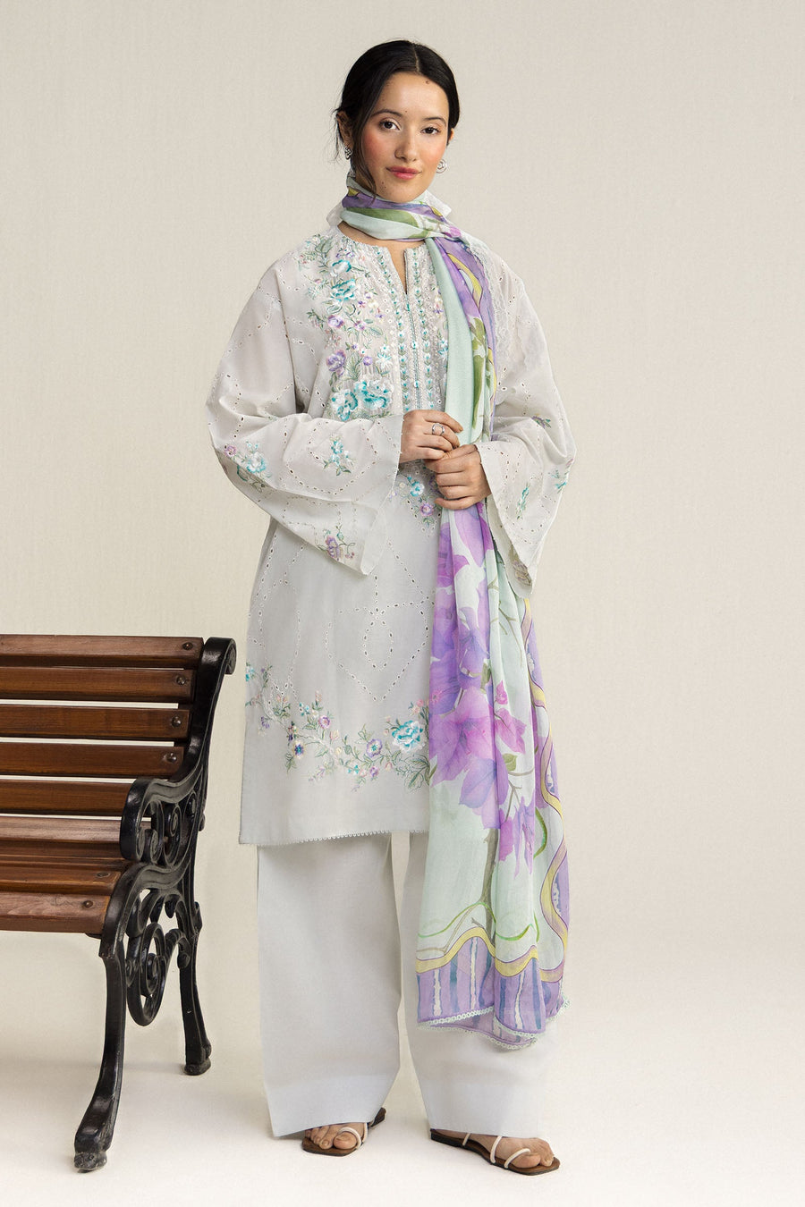 Coco by Zara Shahjahan Embroidered Lawn Unstitched 3Pc Suit D-02A Lune