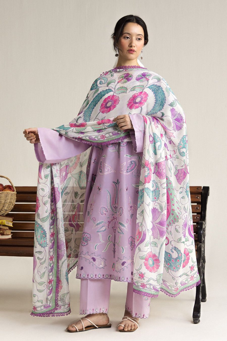 Coco by Zara Shahjahan Embroidered Lawn Unstitched 3Pc Suit D-04A Sia