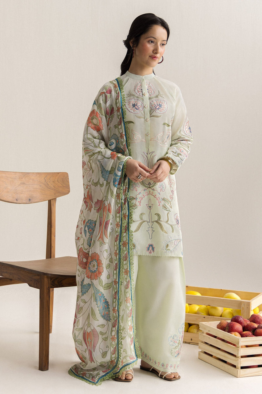 Coco by Zara Shahjahan Embroidered Lawn Unstitched 3Pc Suit D-04B Sia