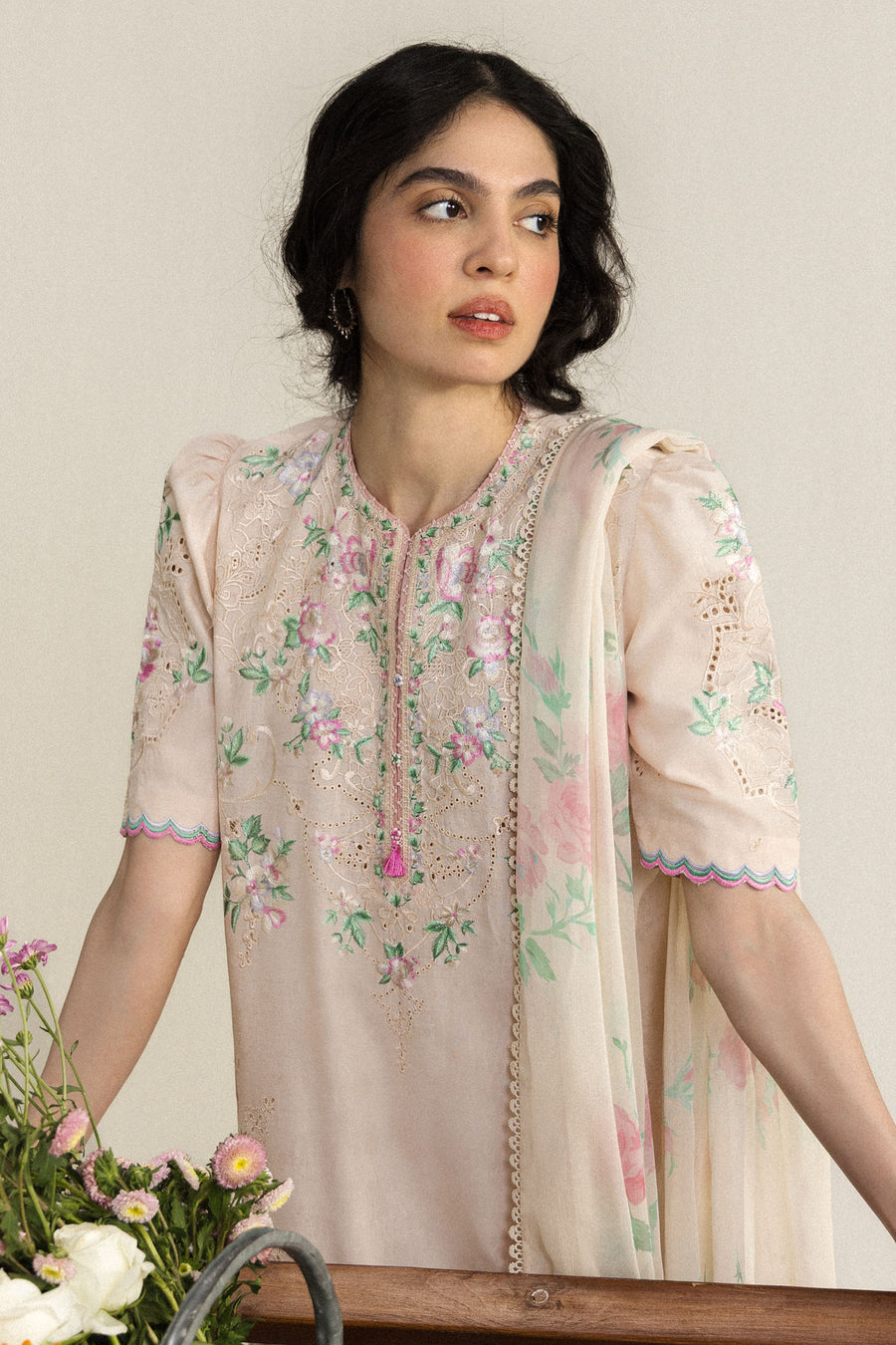 Coco by Zara Shahjahan Embroidered Lawn Unstitched 3Pc Suit D-07B Arlo