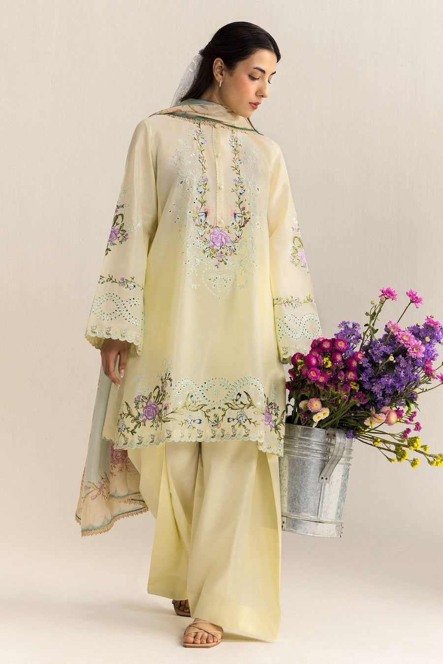 Coco by Zara Shahjahan Embroidered Lawn Unstitched 3Pc Suit D-08A Kian