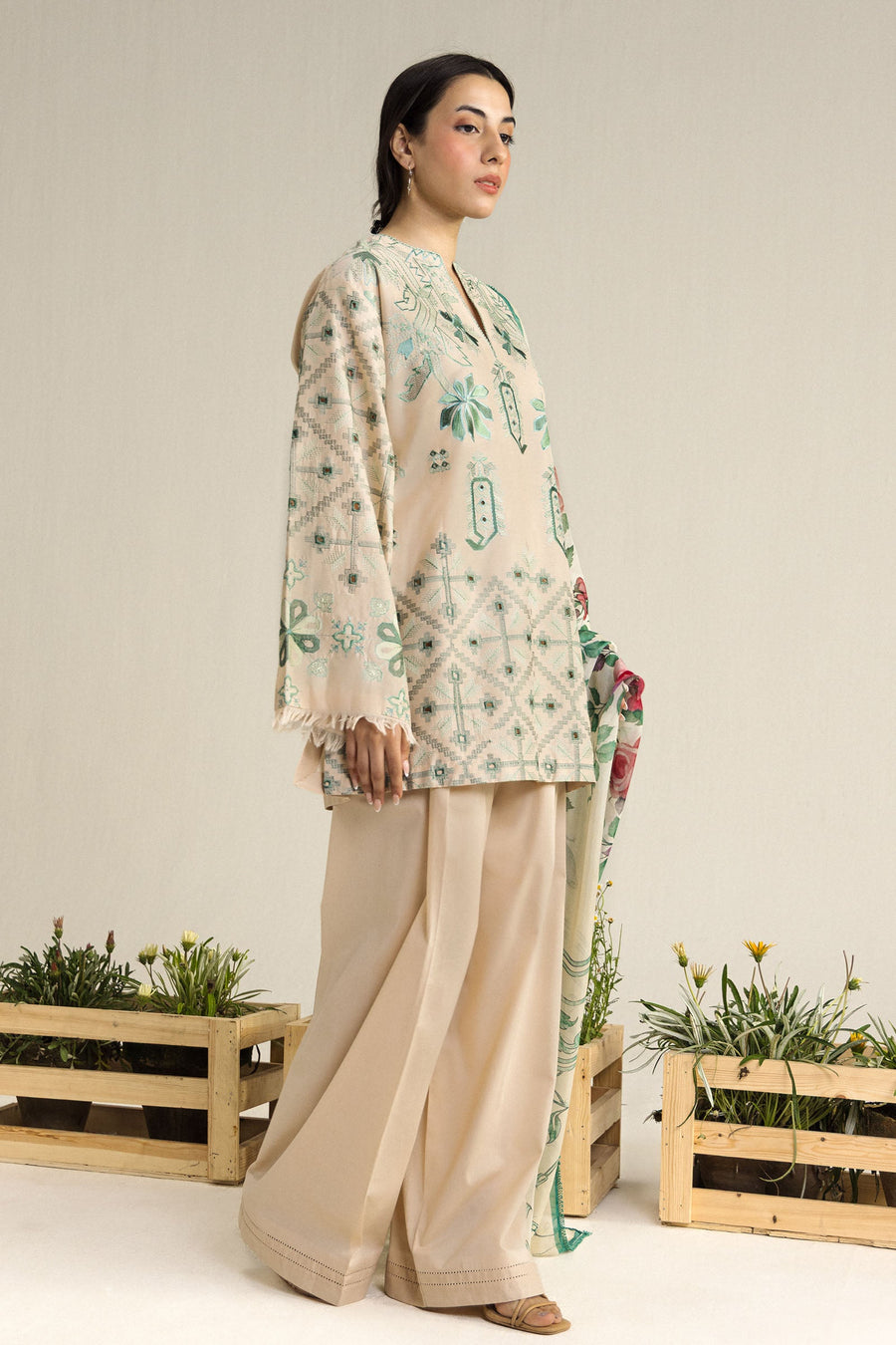 Coco by Zara Shahjahan Embroidered Lawn Unstitched 3Pc Suit D-09B Soren