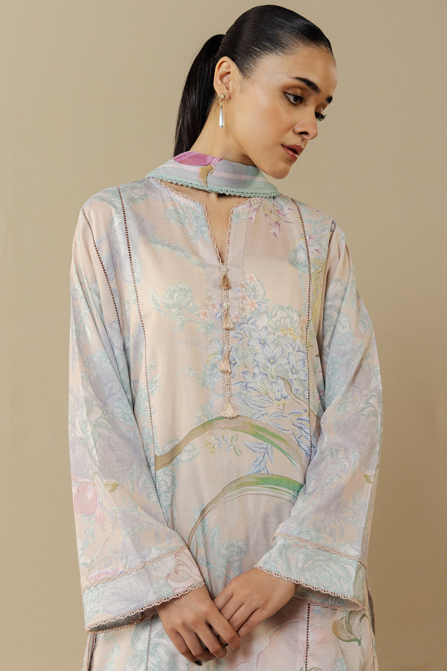 Coco by Zara Shahjahan Prints Unstitched Lawn 3Pc Suit D-02B FIORA