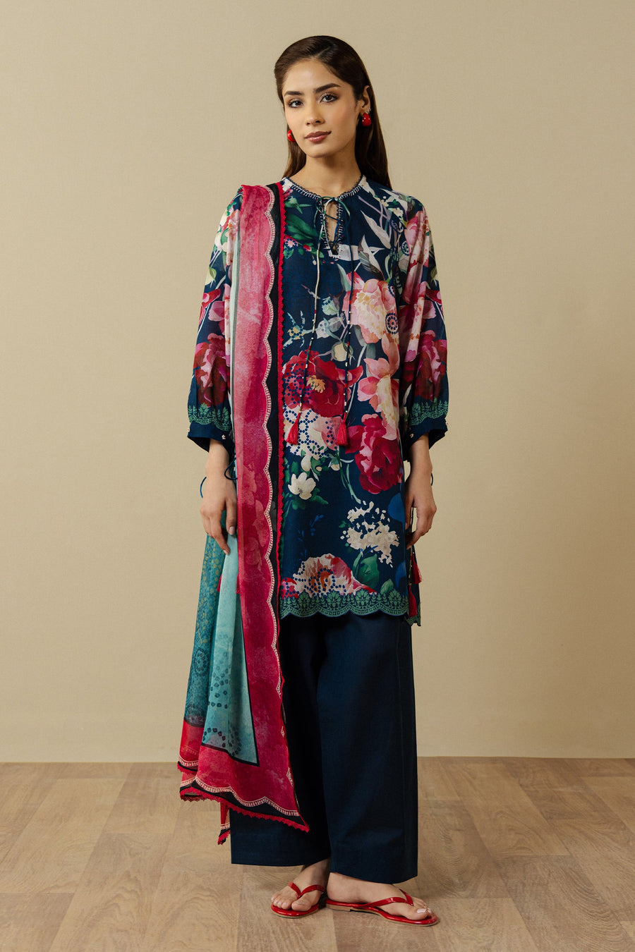 Coco by Zara Shahjahan Prints Unstitched Lawn 3Pc Suit D-03A AVENA