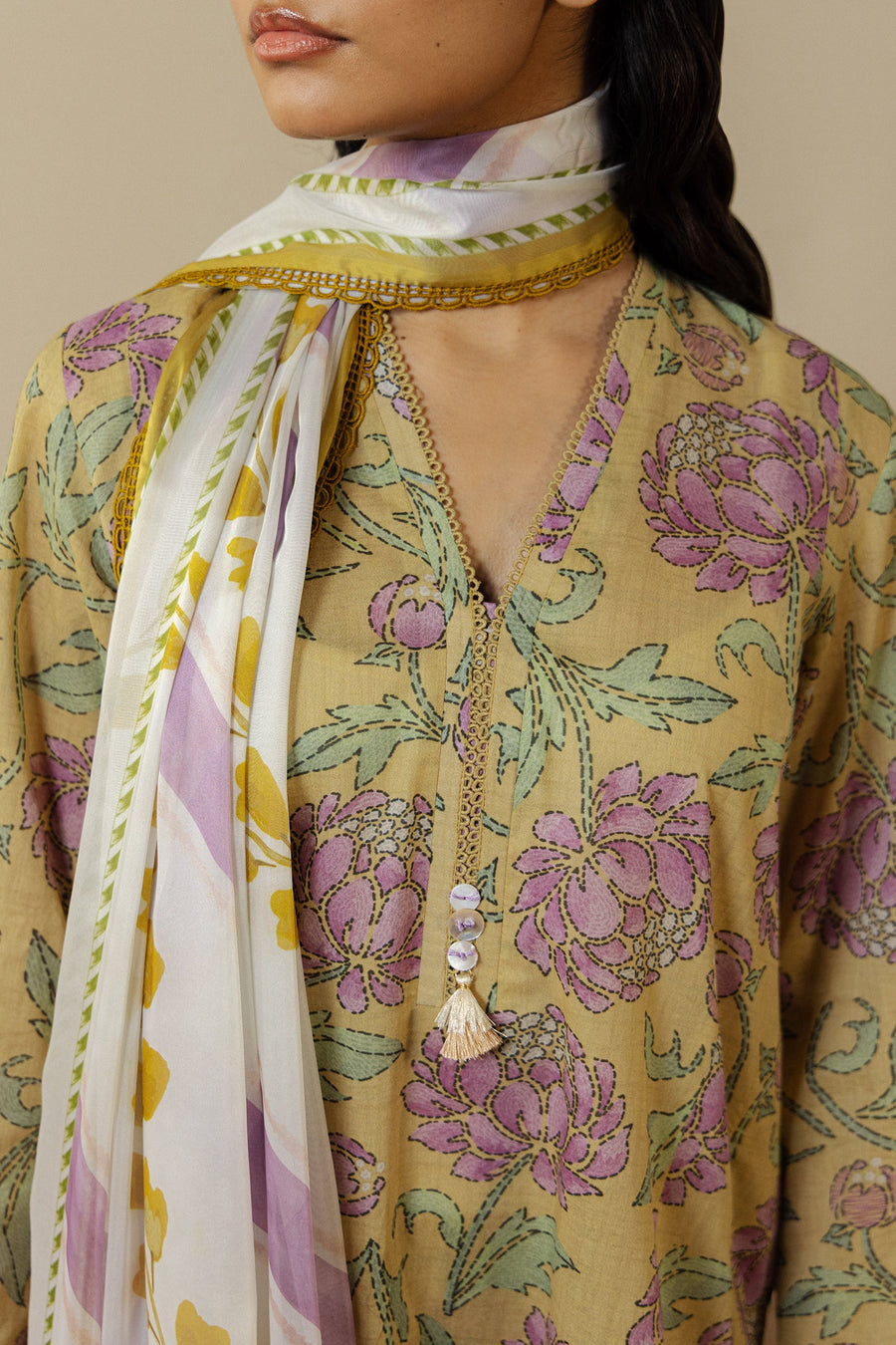 Coco by Zara Shahjahan Prints Unstitched Lawn 3Pc Suit D-05B MIREYA