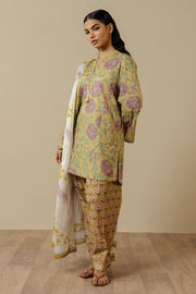 Coco by Zara Shahjahan Prints Unstitched Lawn 3Pc Suit D-05B MIREYA