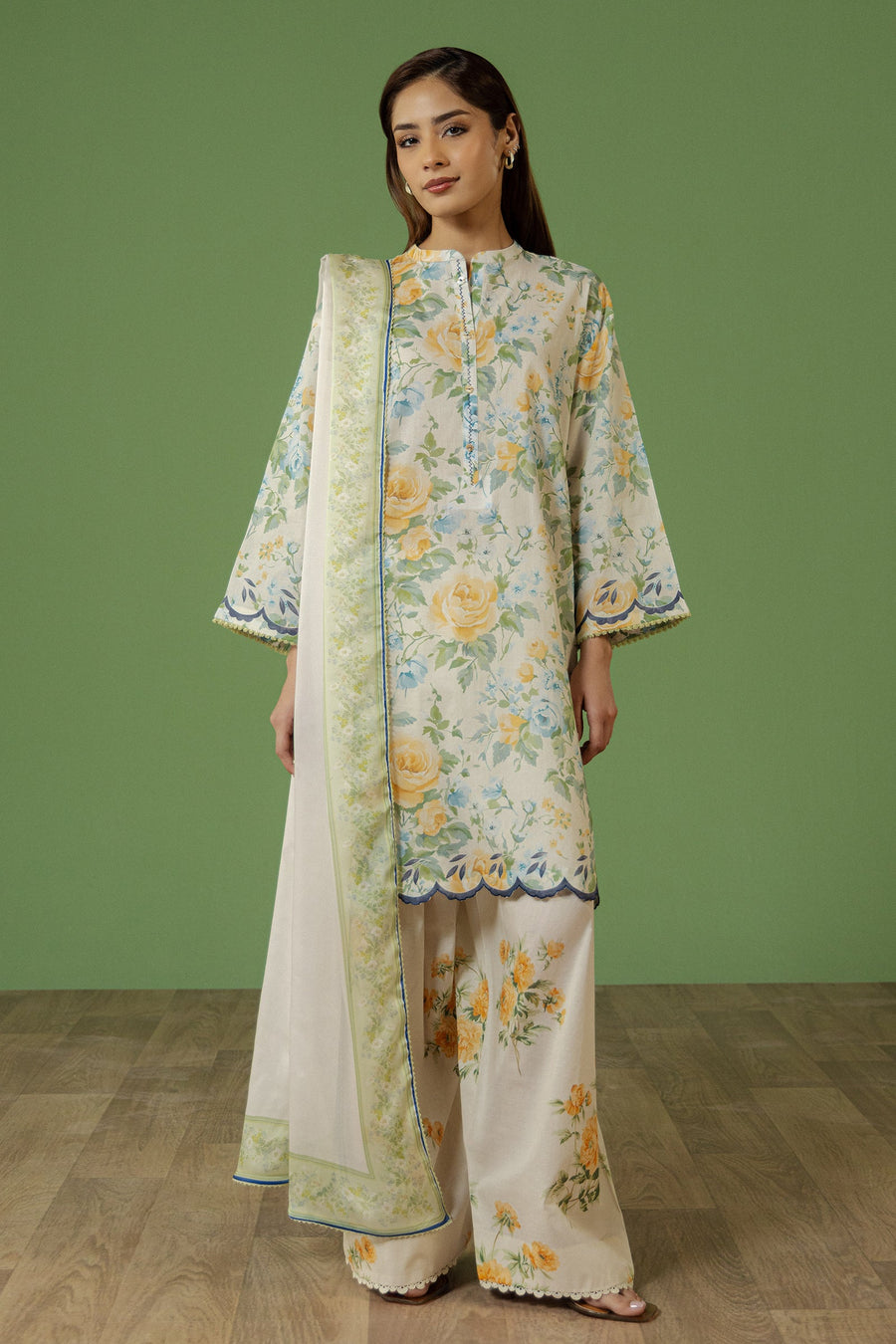 Coco by Zara Shahjahan Prints Unstitched Lawn 3Pc Suit D-07A AURELIA