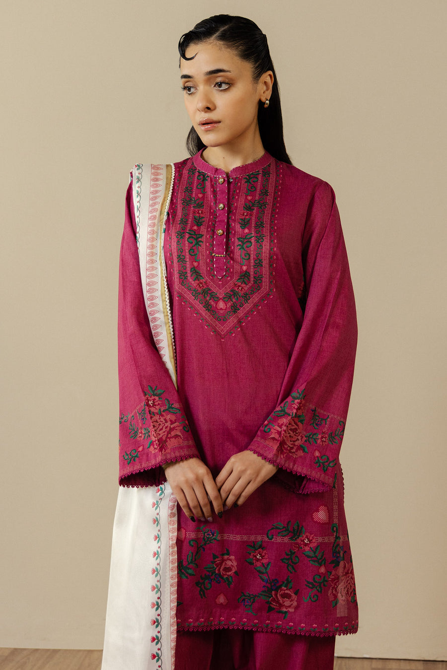 Coco by Zara Shahjahan Prints Unstitched Lawn 3Pc Suit D-08A ISMERIA