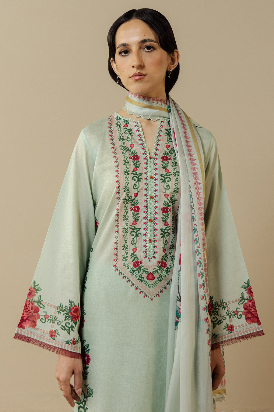 Coco by Zara Shahjahan Prints Unstitched Lawn 3Pc Suit D-08B ISMERIA