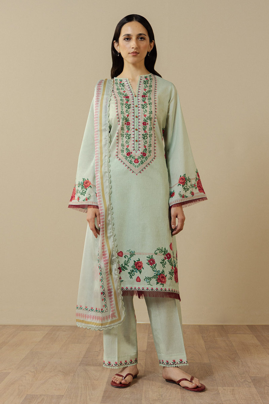 Coco by Zara Shahjahan Prints Unstitched Lawn 3Pc Suit D-08B ISMERIA
