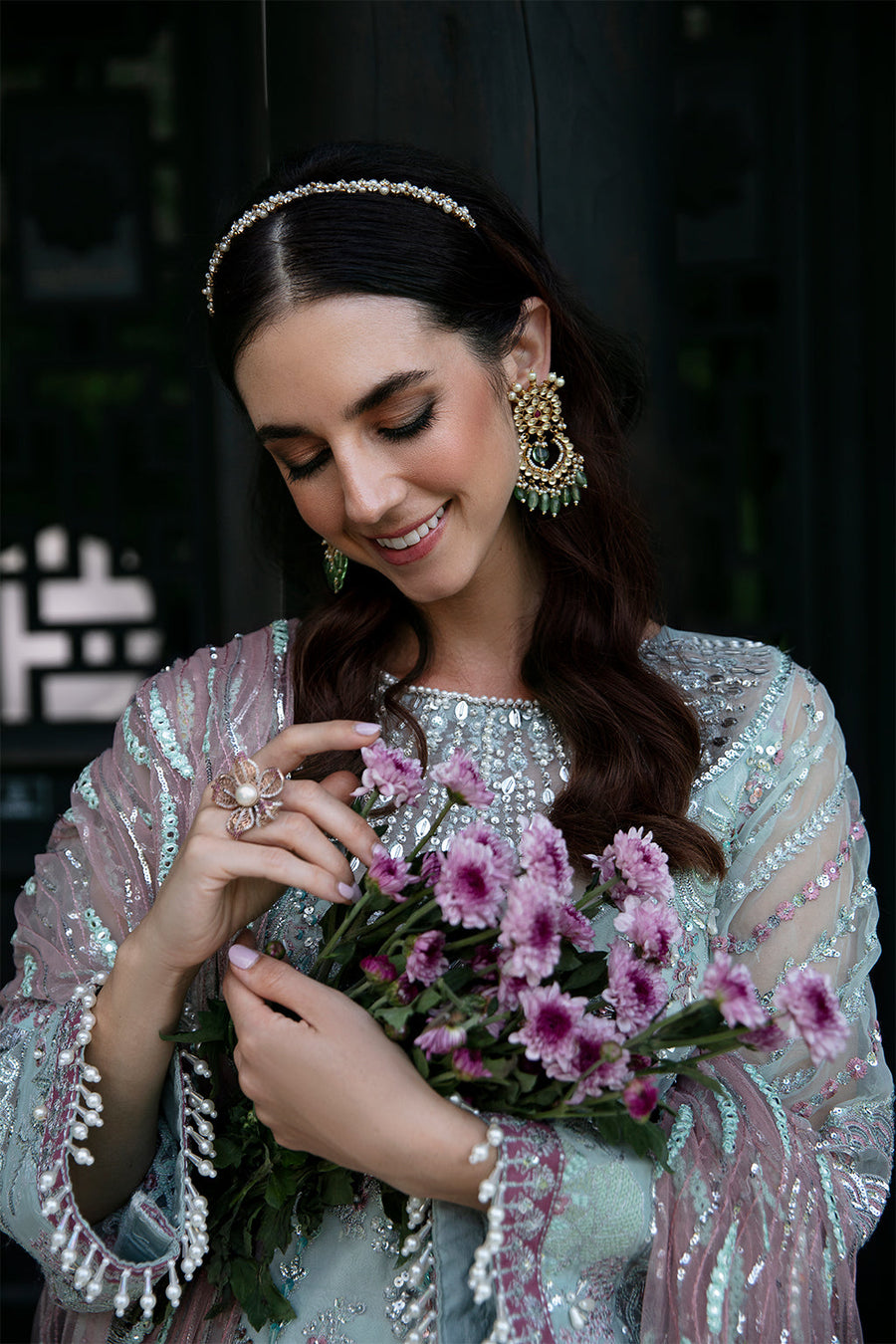 Surmaya by Avyana Embroidered Organza Unstitched 3Pc Suit - Selene