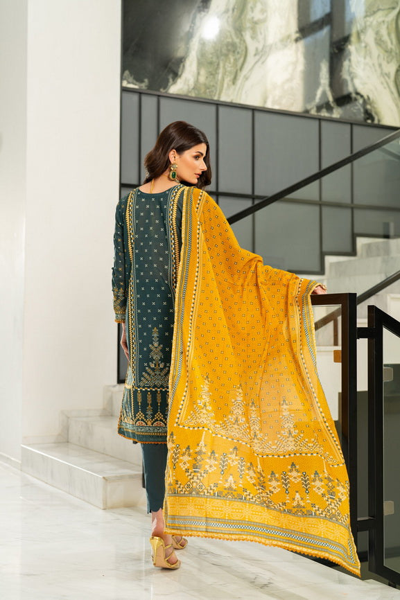Regalia Salina Vol-08 Unstitched Digital Printed Lawn 3Pc Suit S8-02