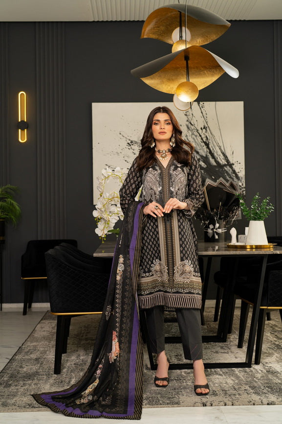 Regalia Salina Vol-08 Unstitched Digital Printed Lawn 3Pc Suit S8-06