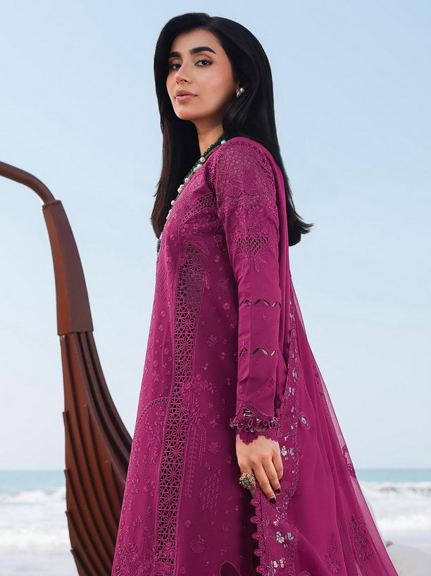 Qalamkar Sahil Embroidered Luxury Lawn Unstitched 3Pc Suit SA-01 ZARA