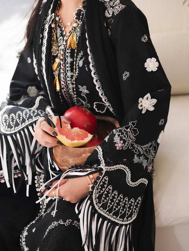 Qalamkar Sahil Embroidered Luxury Lawn Unstitched 3Pc Suit SA-02 LIANA