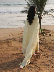 Qalamkar Sahil Embroidered Luxury Lawn Unstitched 3Pc Suit SA-03 SAFA