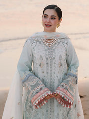 Qalamkar Sahil Embroidered Luxury Lawn Unstitched 3Pc Suit SA-05 AYRA