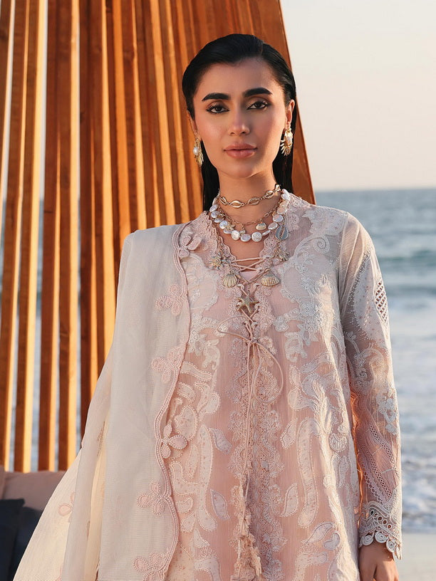 Qalamkar Sahil Embroidered Luxury Lawn Unstitched 3Pc Suit SA-06 MAHUR