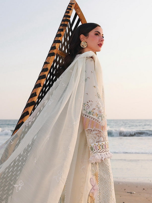 Qalamkar Sahil Embroidered Luxury Lawn Unstitched 3Pc Suit SA-10 ILARA