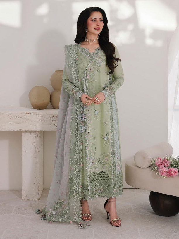 Qalamkar Sahil Embroidered Luxury Lawn Unstitched 3Pc Suit SA-12 JIYA