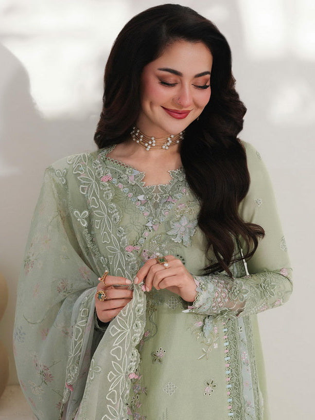 Qalamkar Sahil Embroidered Luxury Lawn Unstitched 3Pc Suit SA-12 JIYA