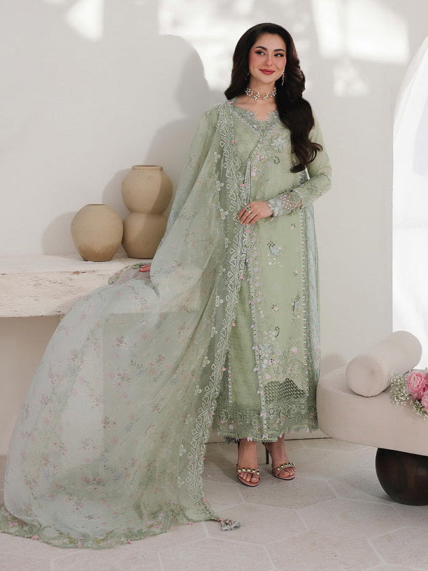 Qalamkar Sahil Embroidered Luxury Lawn Unstitched 3Pc Suit SA-12 JIYA