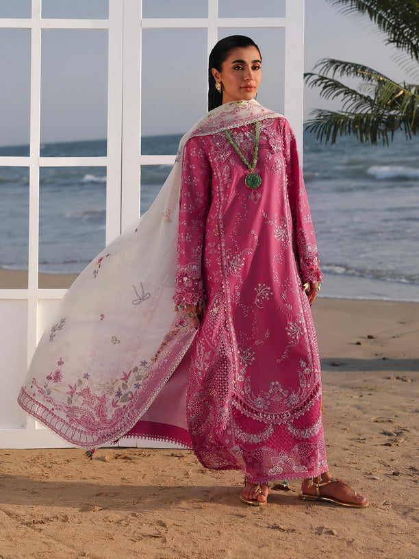Qalamkar Sahil Embroidered Luxury Lawn Unstitched 3Pc Suit SA-13 TARA