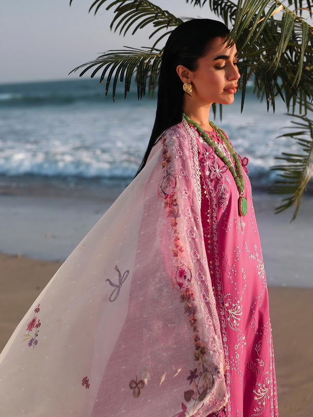 Qalamkar Sahil Embroidered Luxury Lawn Unstitched 3Pc Suit SA-13 TARA
