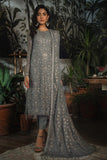 Zarif La Rosella Unstitched Embroidered Chiffon 3Pc Suit ZLR 07 NOIR