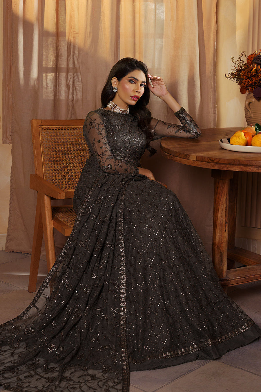 Nauroz by Zarif Embroidered Net Unstitched 3Pc Suit ZFN-06 DAREEN