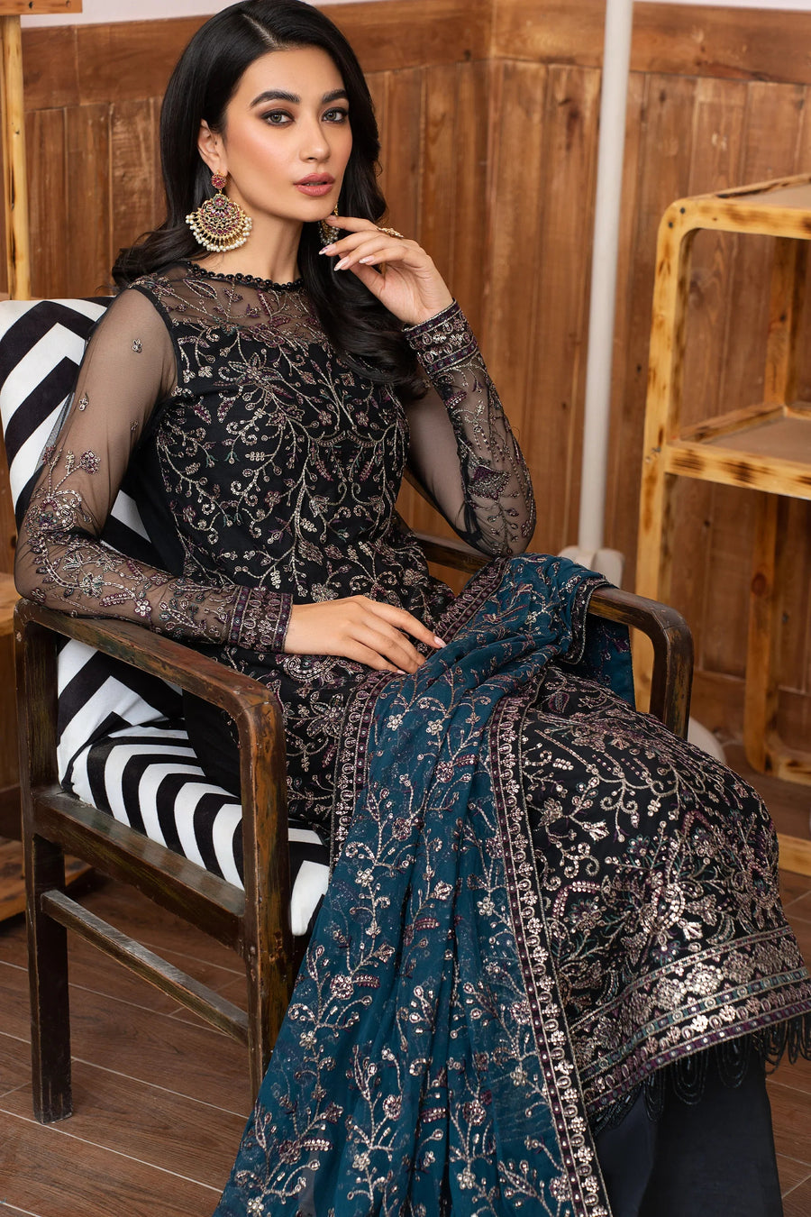 Meeral by Zarif Unstitched Luxury Formal 3 Piece Suit ZLM-02 ZIMMEL