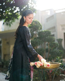 Neeshay Printkari Embroidered Lawn Unstitched 3Pc Suit - SABLE