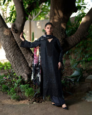 Neeshay Printkari Embroidered Lawn Unstitched 3Pc Suit - SABLE