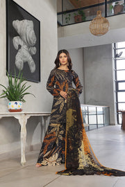 Feathers Whisper Winds Unstitched Printed Lawn 3Pc Suit SABLE-FT494