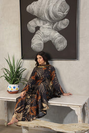 Feathers Whisper Winds Unstitched Printed Lawn 3Pc Suit SABLE-FT494